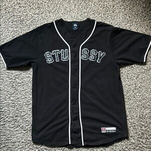 Stussy Black Baseball Jersey
